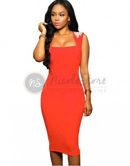 Rochie Eleganta Rosu Aprins LC61067.3